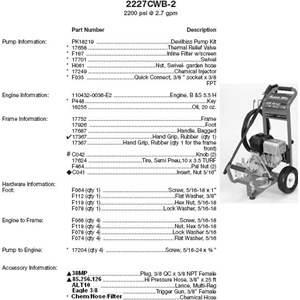 DEVILBISS, 2227CWB-2 Pressure Washer