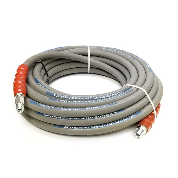 1002.7005, 50', 3/8" VORTEX GREY HOSE, R2, 3/8"MPT