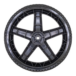 1002.1666, WHEEL, 12" X 175", 5 SPOKE, 1/2" HUB - BLACK