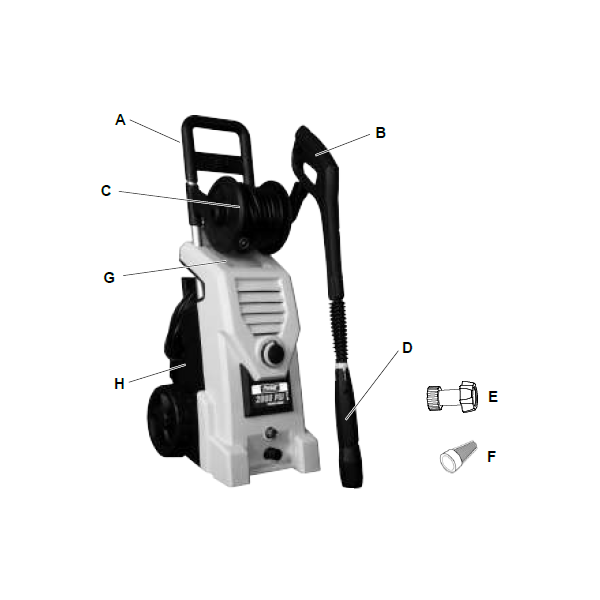 PULSAR, PWE2000A Pressure Washer