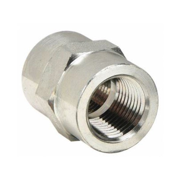 0202-6-8, HEX COUPLER, 1/2"F X 3/8"F - STEEL