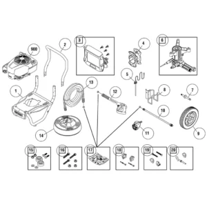 CRAFTSMAN Pressure Washer 020464-0 - Model Identification Image