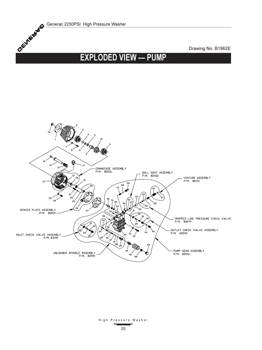 GENERAC, 1042-2, IPL.20