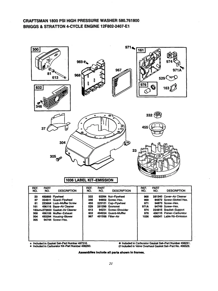 GENERAC, 1050-0, IPL.21