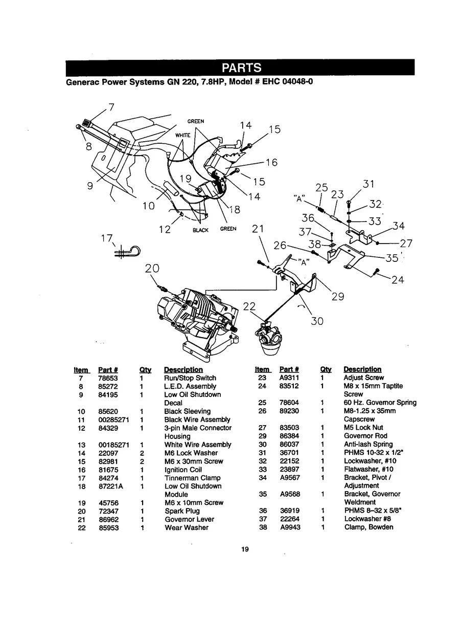 GENERAC, 1210-0, IPL.19