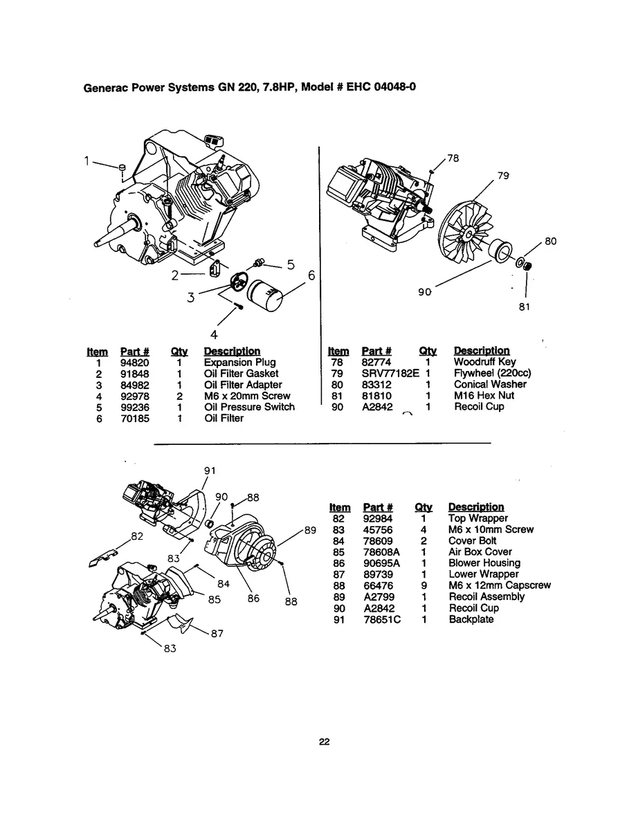 GENERAC, 1210-0, IPL.22