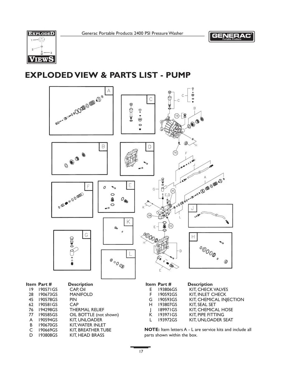 GENERAC, 1450-3, IPL.17
