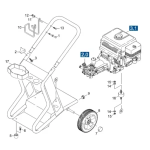 KARCHER HD2500MTD Pressure Washer - Equipment Model Image