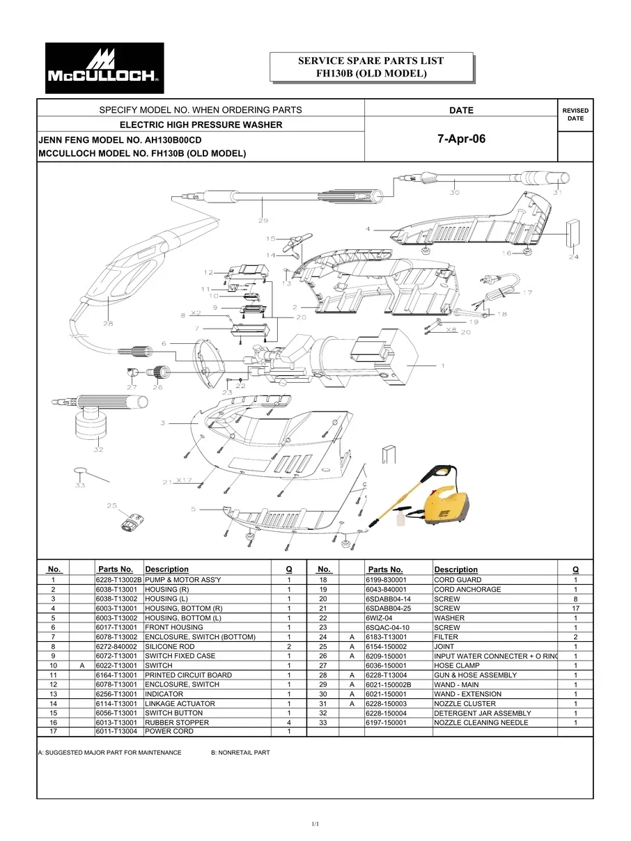 MCCULLOCH, FH130B, IPL.1