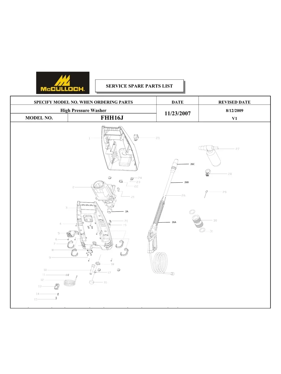 MCCULLOCH, FHH16J, IPL.1