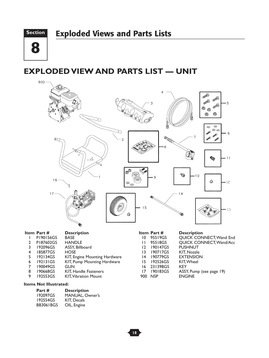 TROY-BILT, 01904, IPL.18