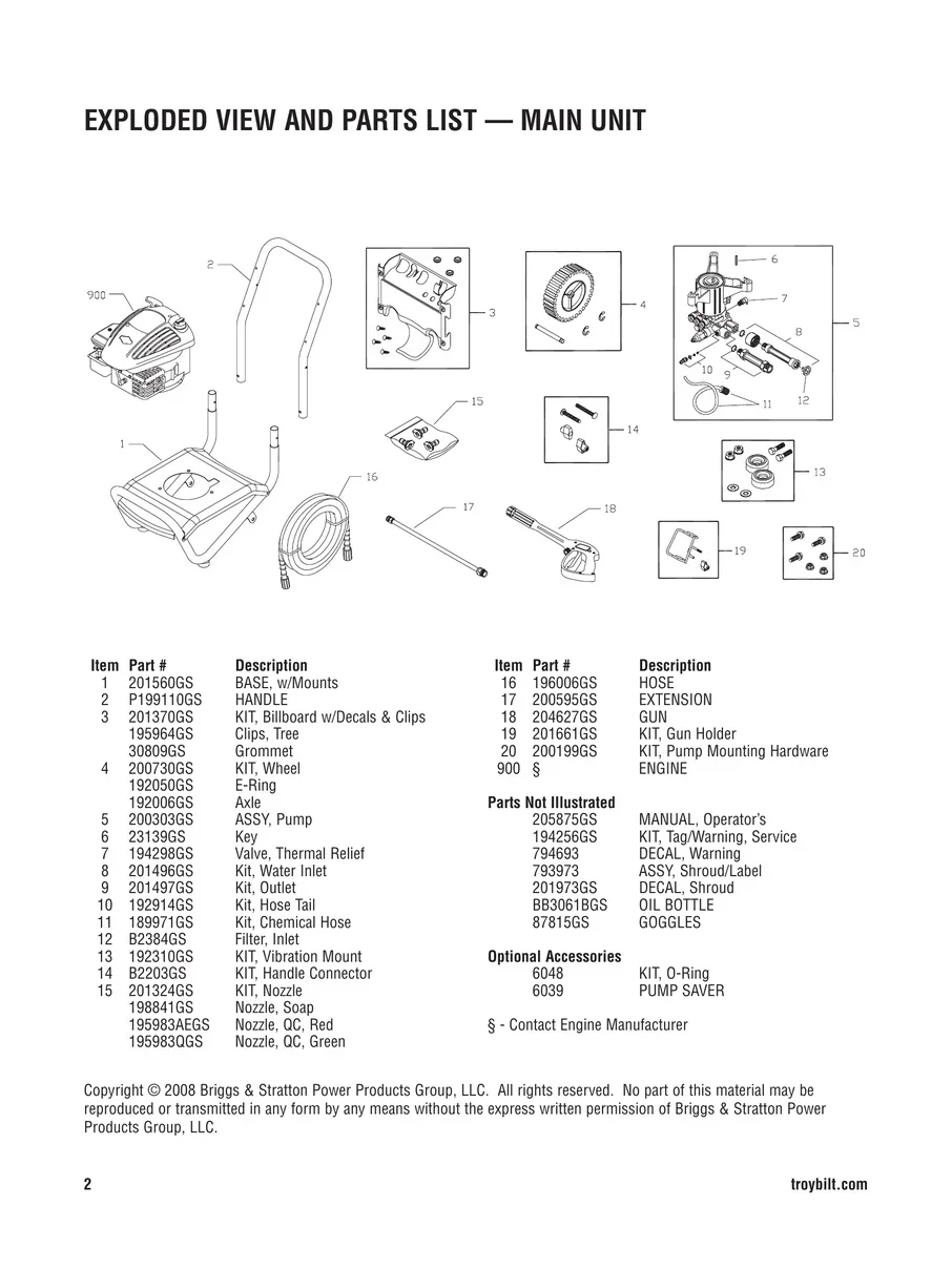 TROY-BILT, 020292-02, IPL.2