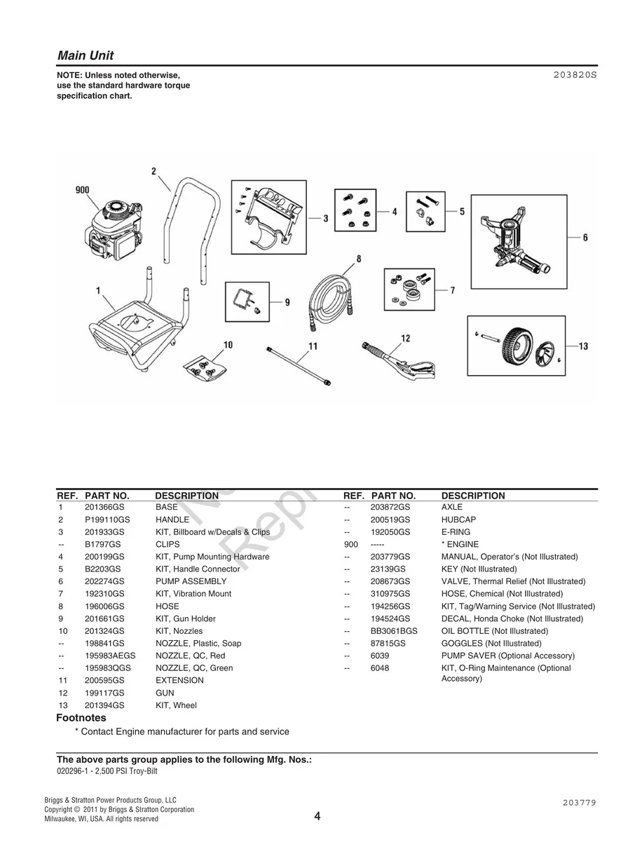 TROY-BILT, 020296-1, IPL.4