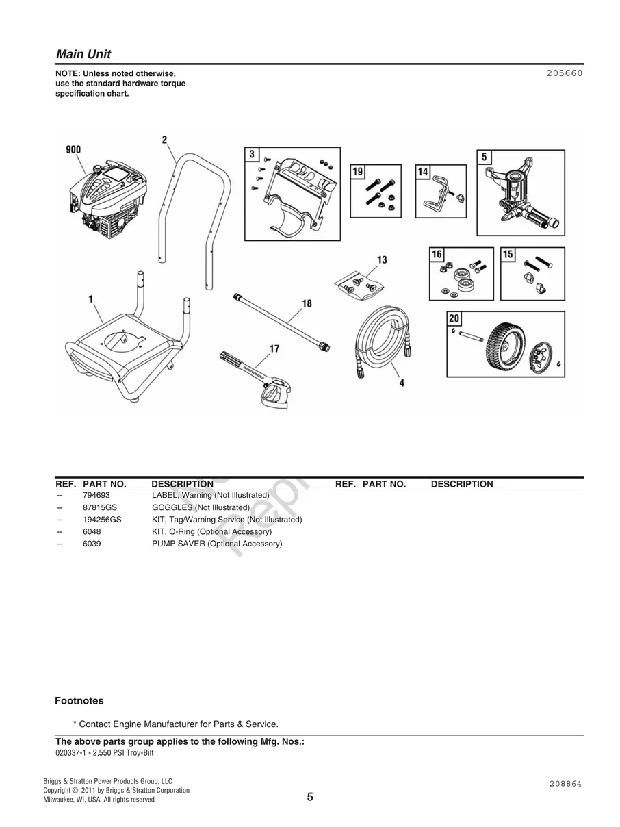 TROY-BILT, 020337-1, IPL.5