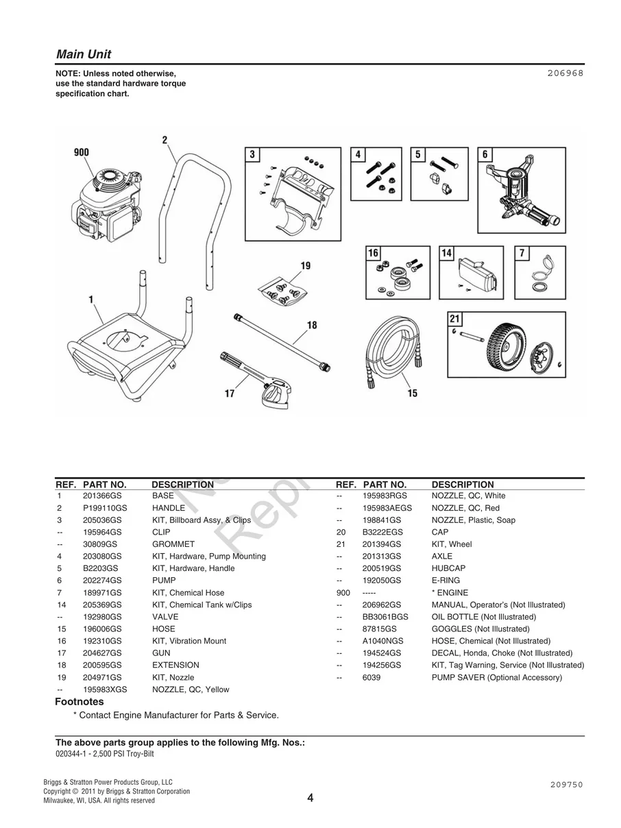 TROY-BILT, 020344-1, IPL.4