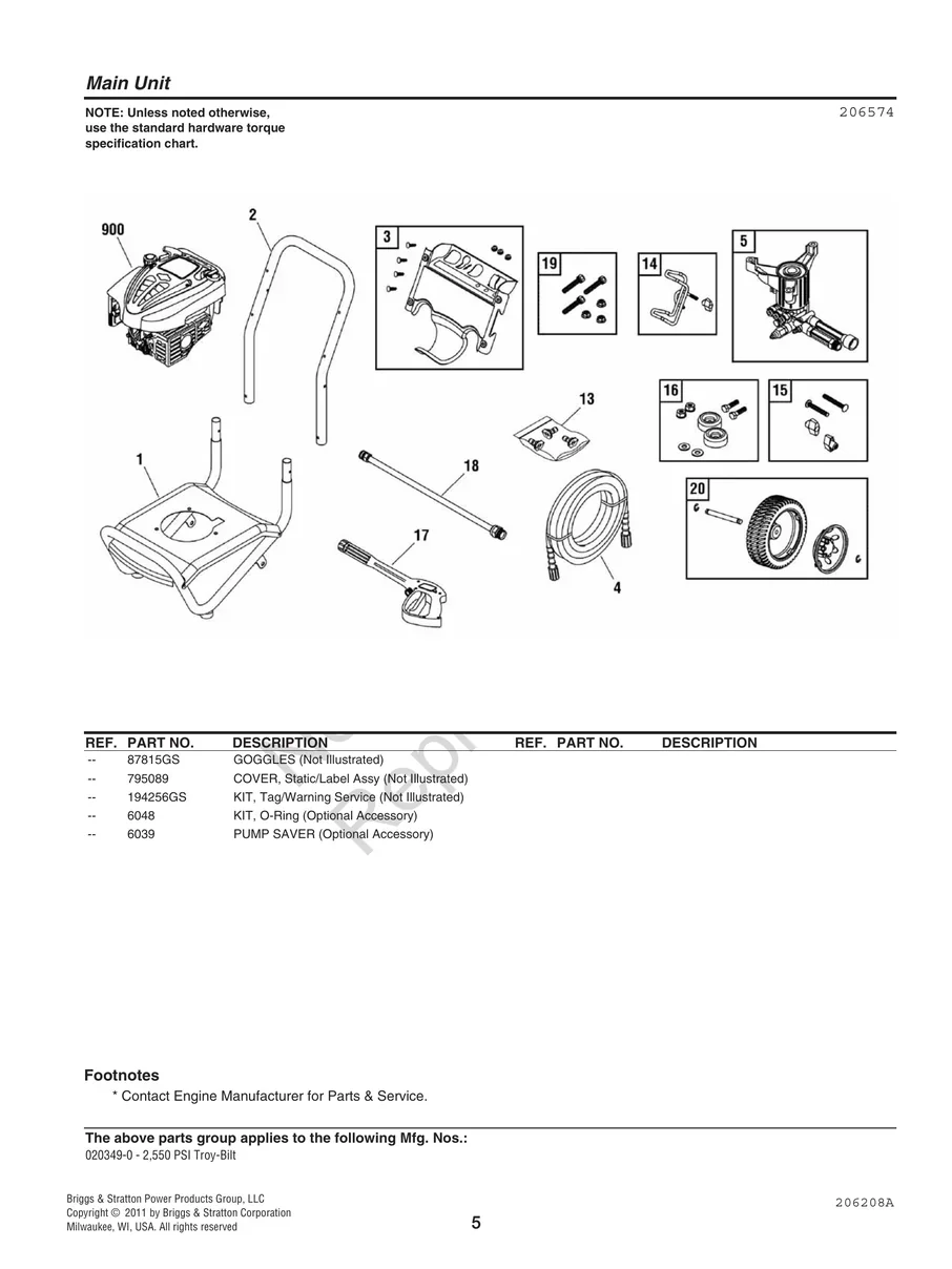 TROY-BILT, 020349-0, IPL.5