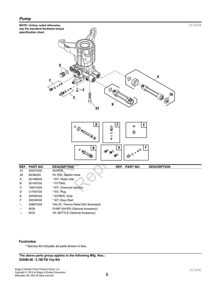 TROY-BILT, 020486-00, IPL.5