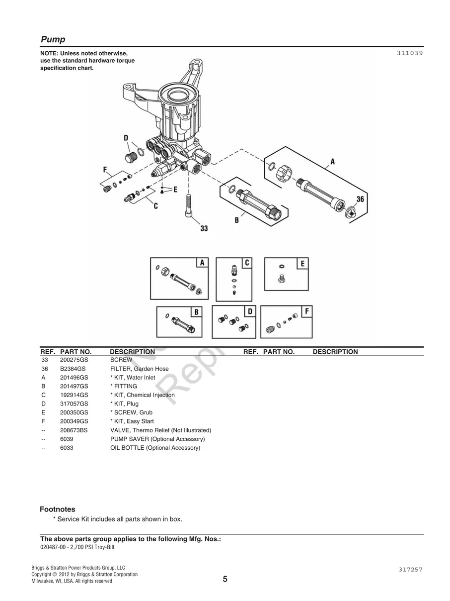 TROY-BILT, 020487-00, IPL.5