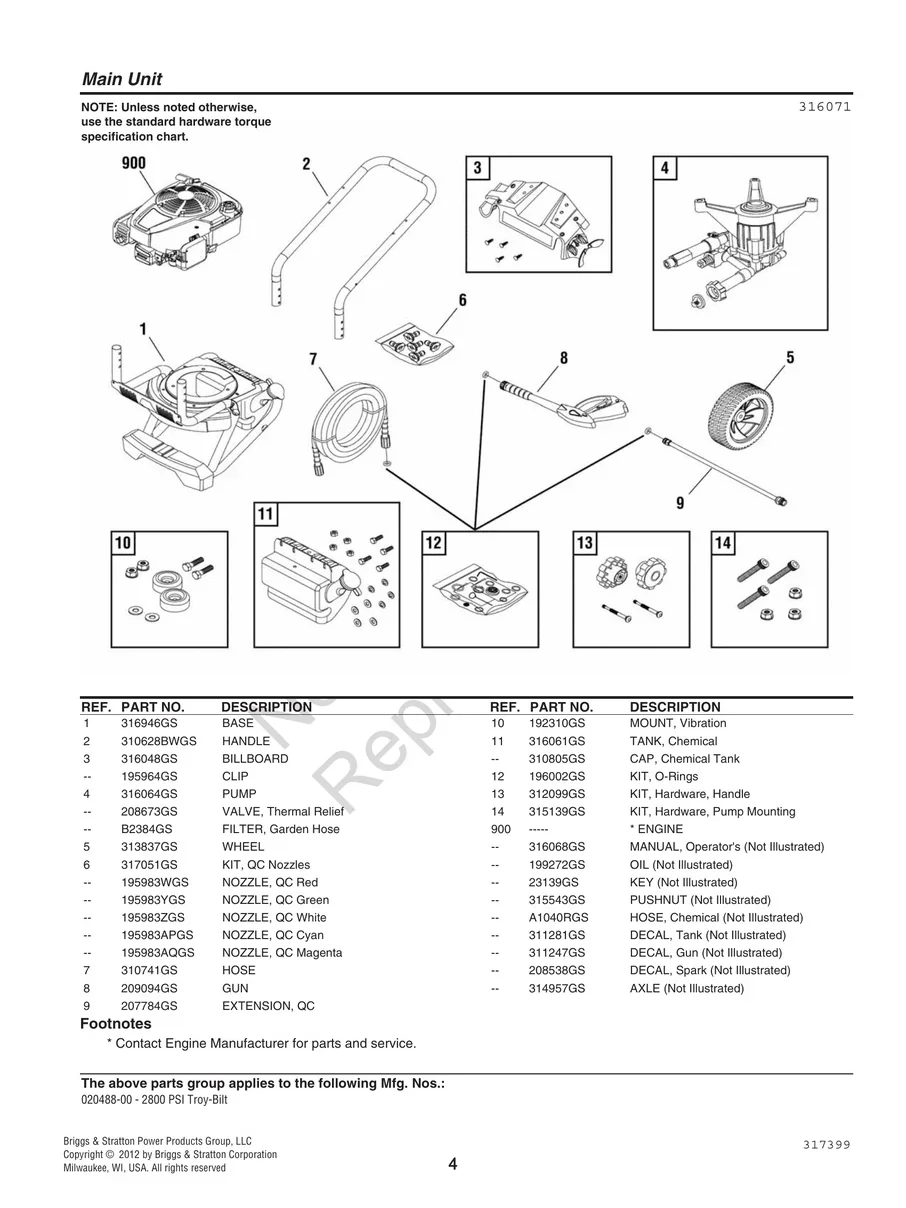 TROY-BILT, 020488-00, 2003, IPL.4