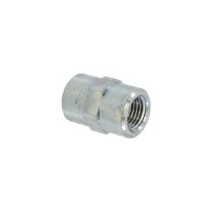 HEX COUPLER, 1/4"F X 1/4"F - STEEL