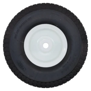 WHEEL ASSEMBLY, 10" PNEUMATIC, WHITE HUB, 5/8" AXLE