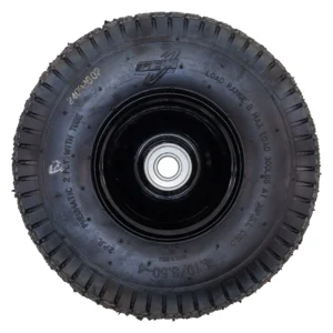 WHEEL ASSEMBLY, 10" X 4" PNEUMATIC, BLACK