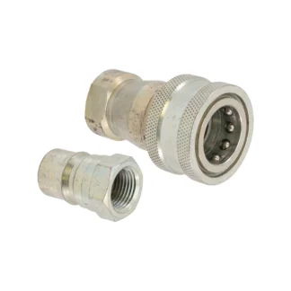 QC COUPLER, 1/2"FPT, DOUBLE SHUT OFF - STEEL